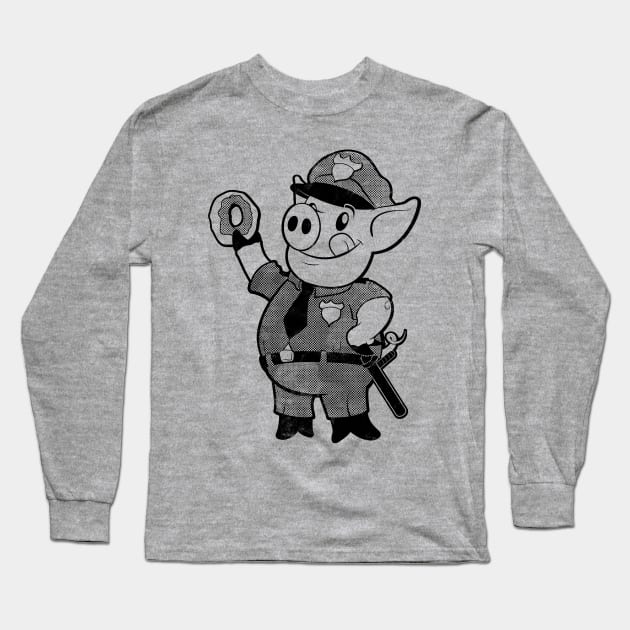 Police Pig Long Sleeve T-Shirt by Howchie